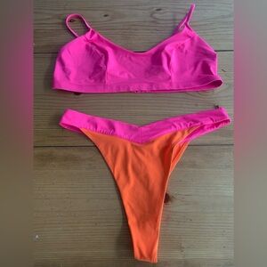 Parade Pink and Orange Bikini Set